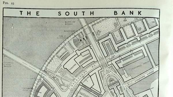 southbank b and w map